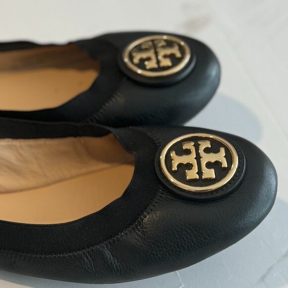 Tory Burch Caroline Flats - Black - Picture 4 of 5